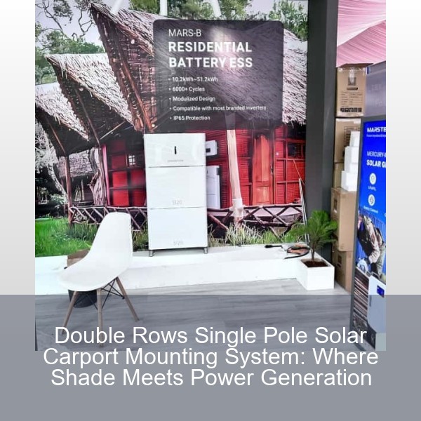 Double Rows Single Pole Solar Carport Mounting System: Where Shade Meets Power Generation